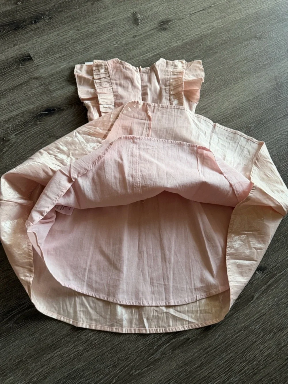 Seed Heritage Light Pink Ruffle Sleeve Cotton Dress - Picture 6 of 7